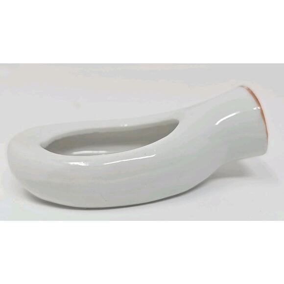 1950's Rare "For Old Butts and Ashes" Bed Pan Toilet Ashtray Orange U292 - Picture 3 of 6